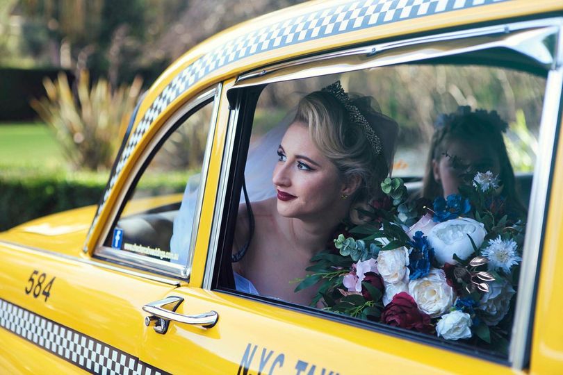 Glamorous Hollywood Style Wedding Yarra Valley- Bentley Checker Cab Weddings - Paul Rowley Photography